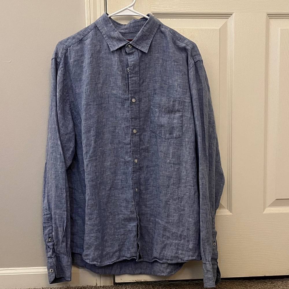 UNTUCKit Chambray Blue Casual Shirt
